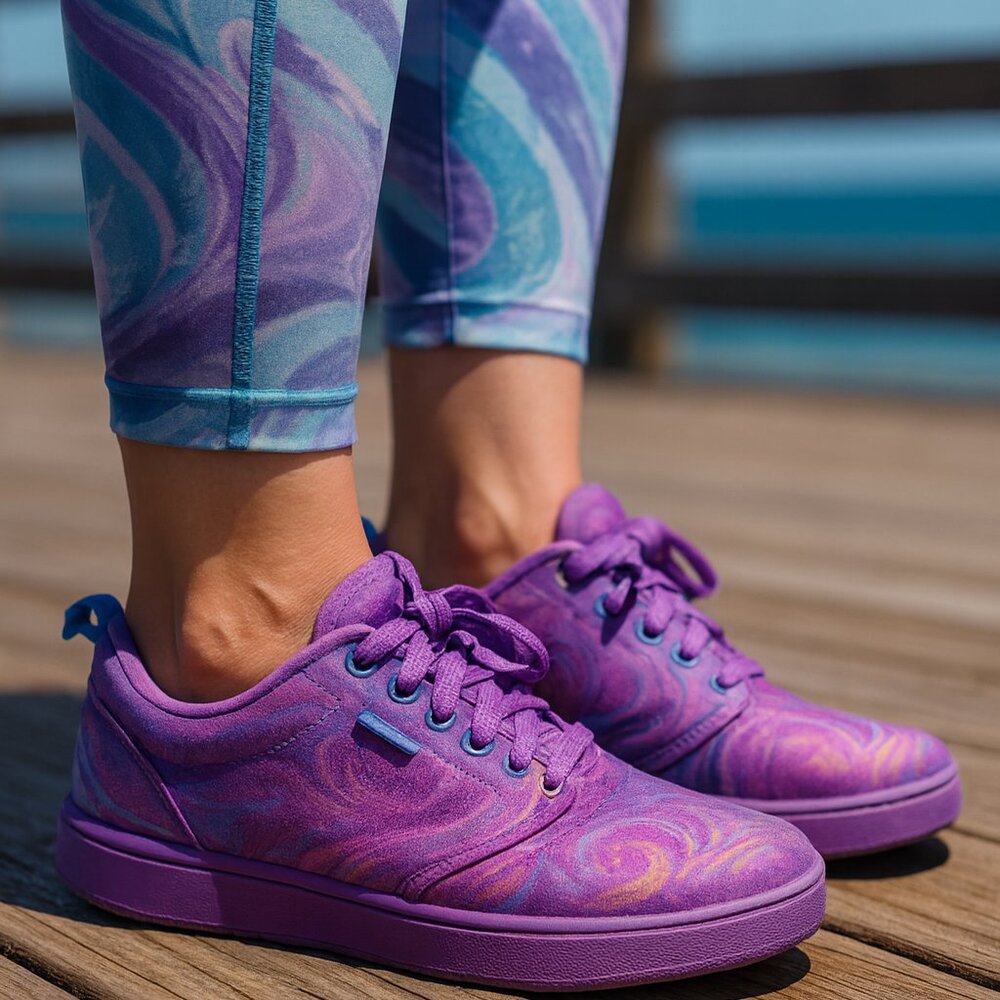Heeley's Pro 20 Prints Sneakers Skate Shoes Artsy Athletic Skater Board Women 7* - Picture 2 of 11